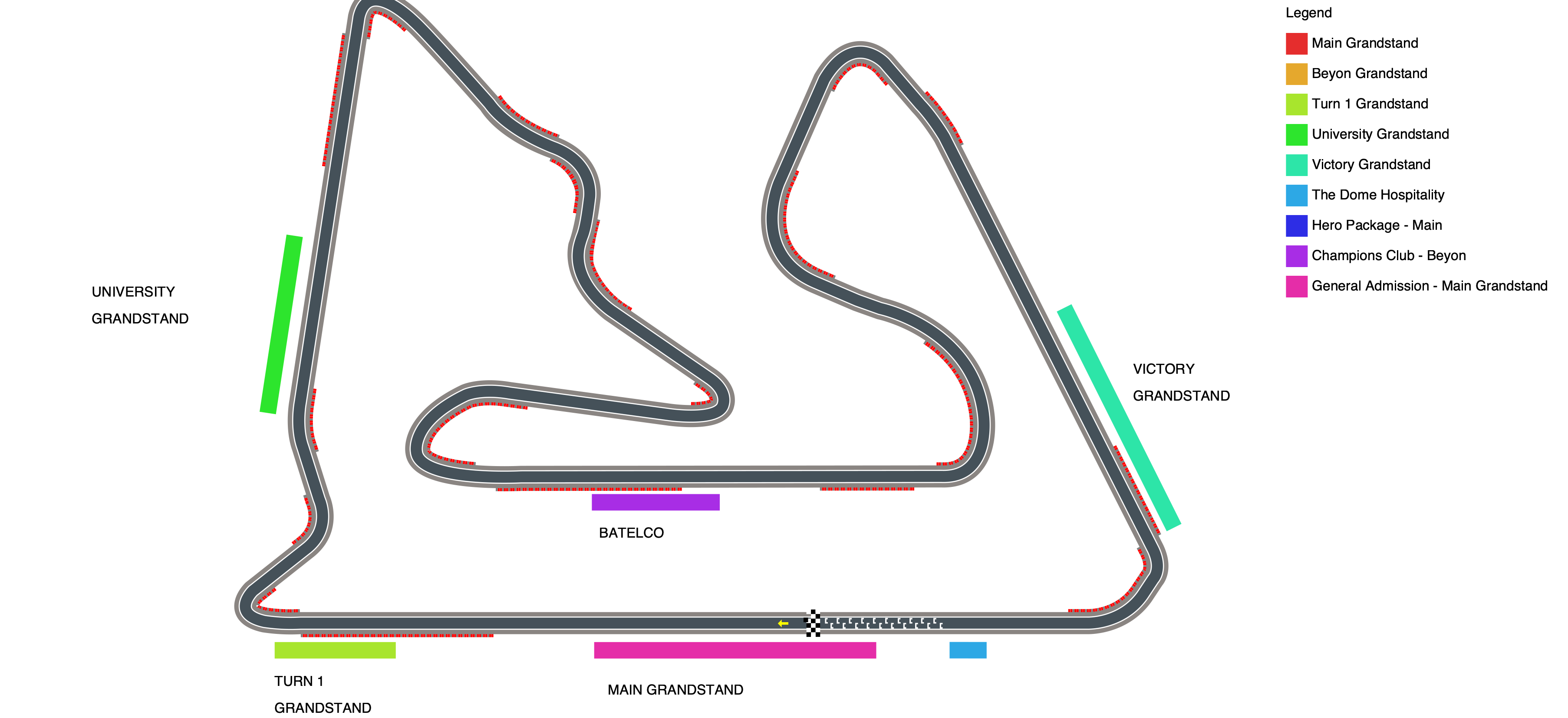 Venue map with category legend