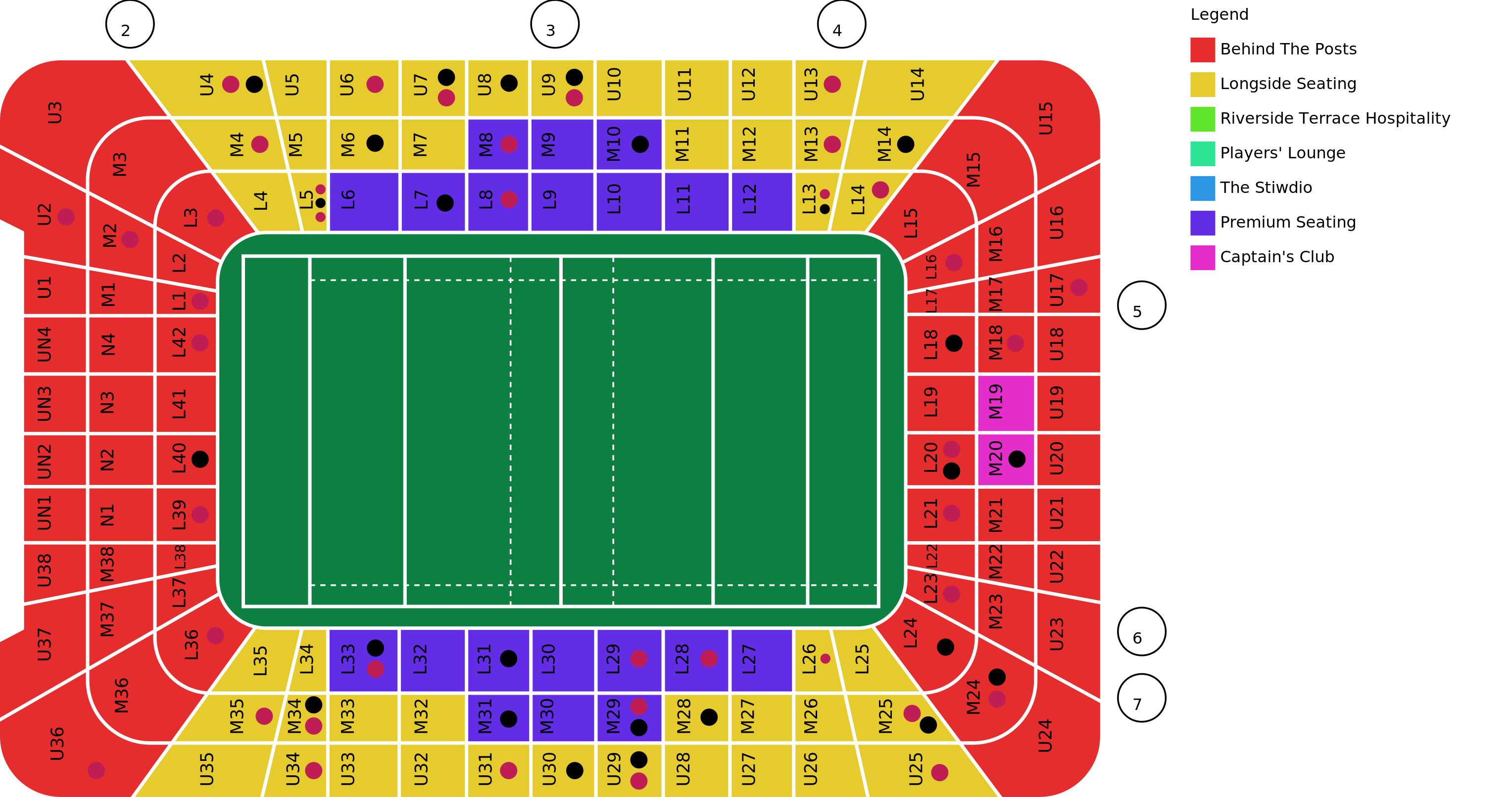 Venue map with category legend