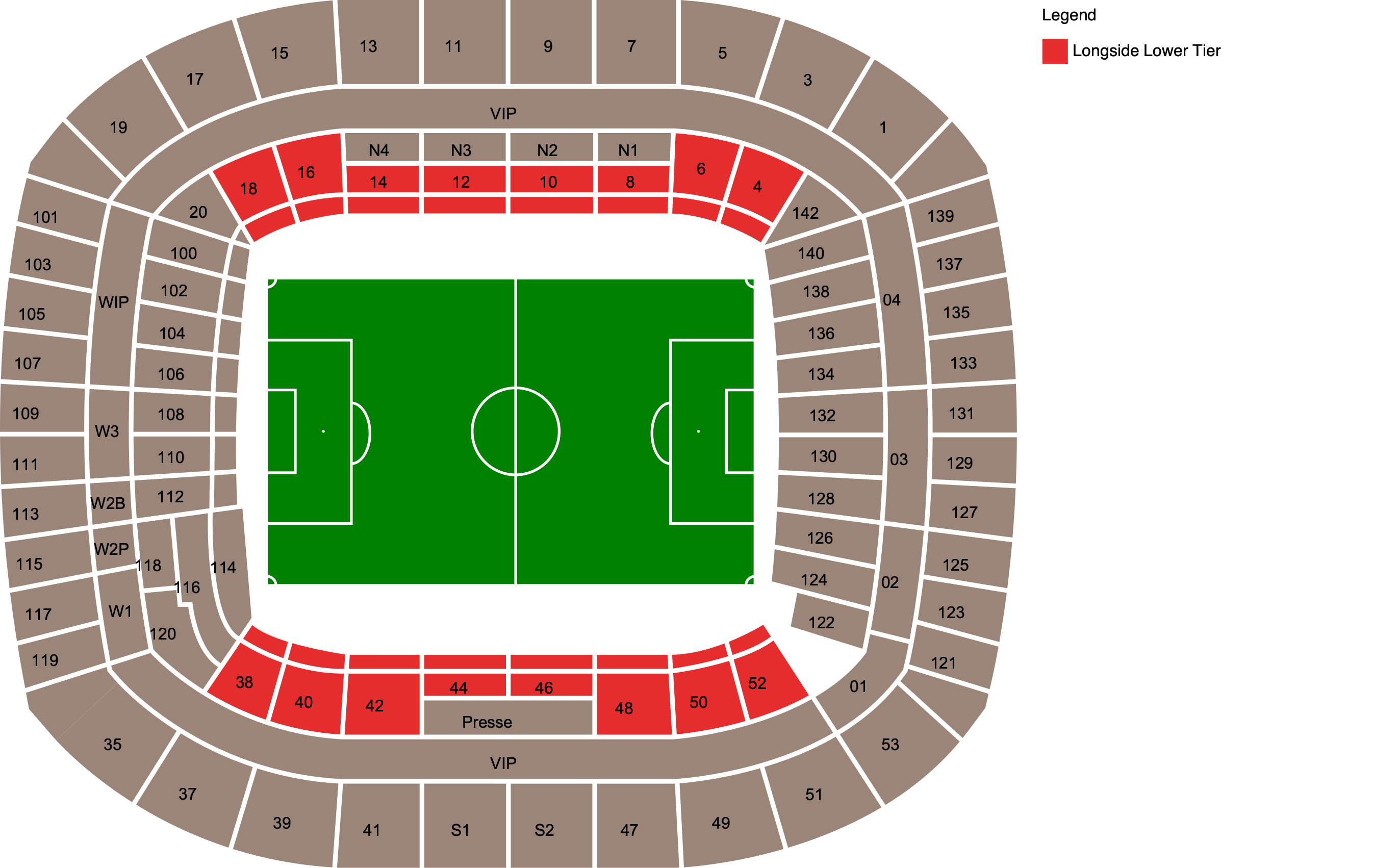 Venue map with category legend