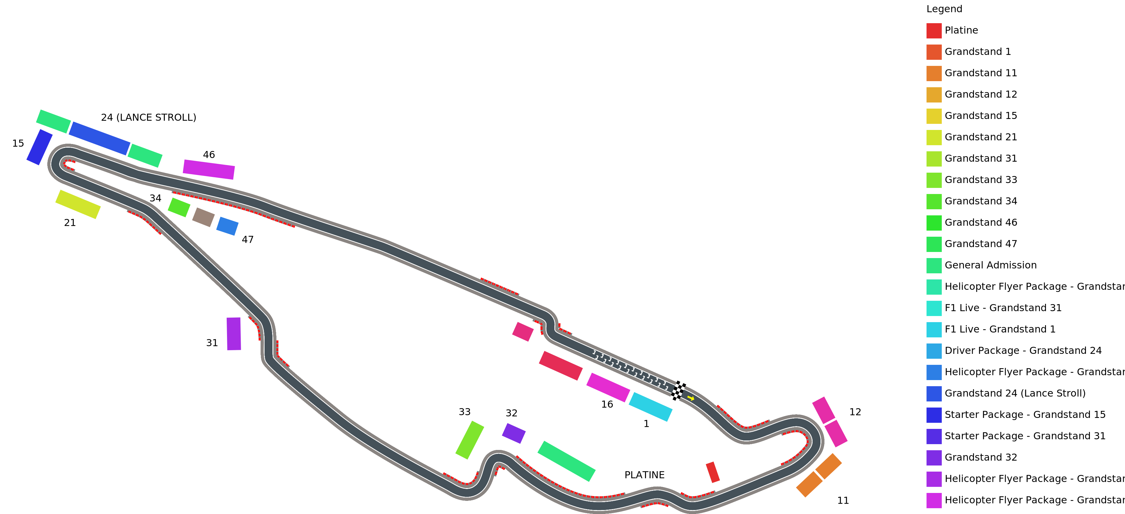 Venue map with category legend