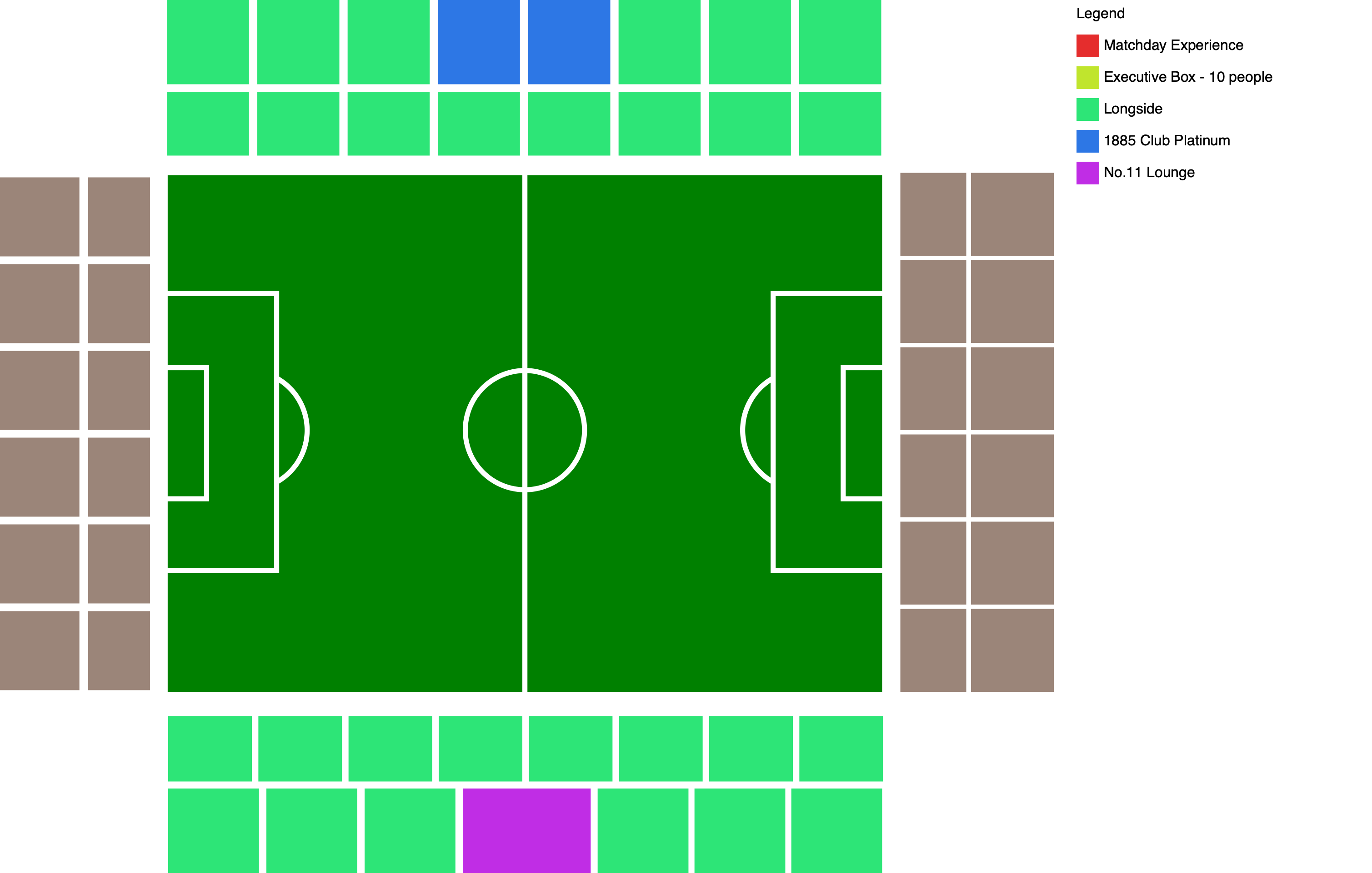 Venue map with category legend