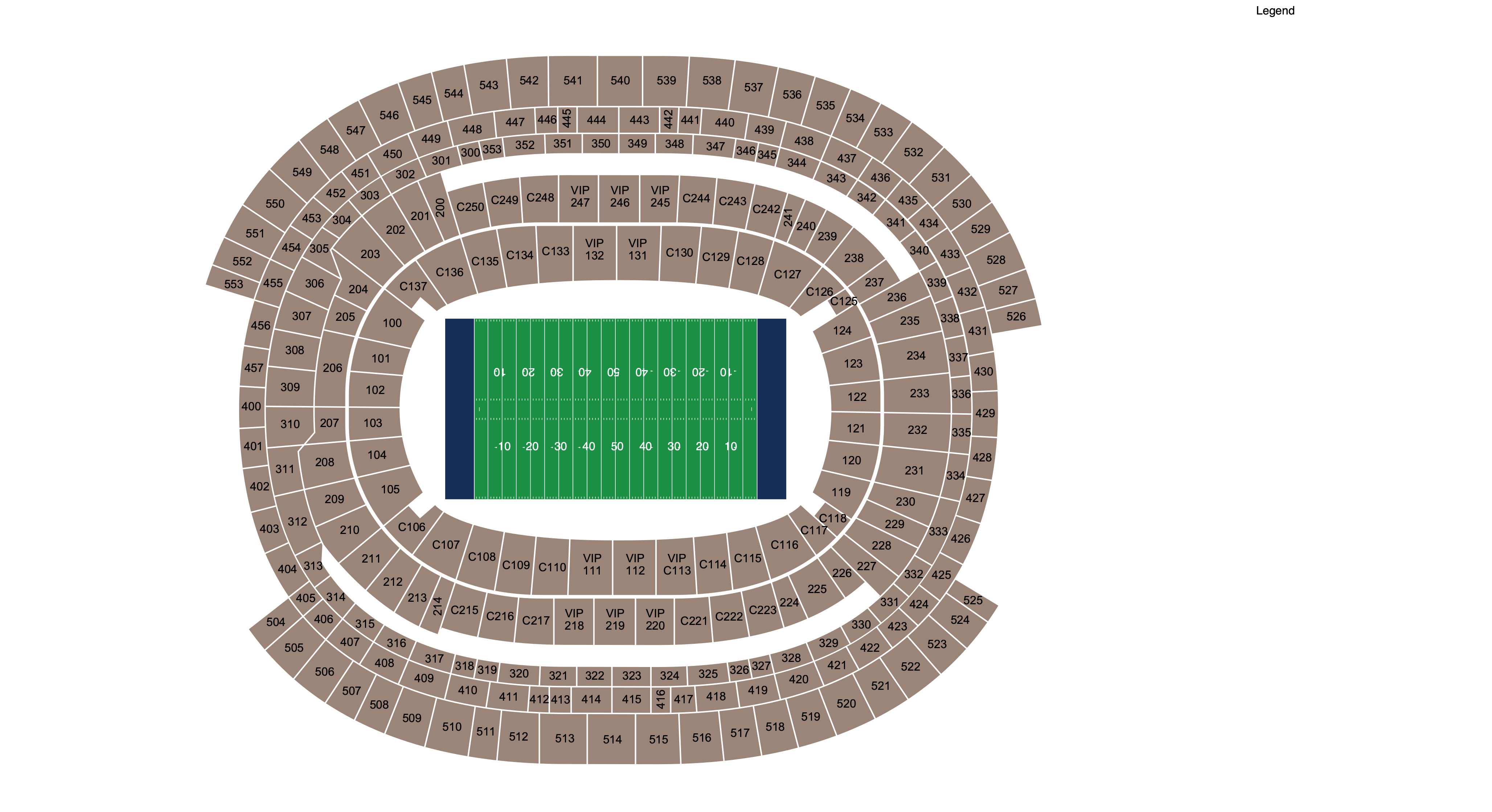 Venue map with category legend