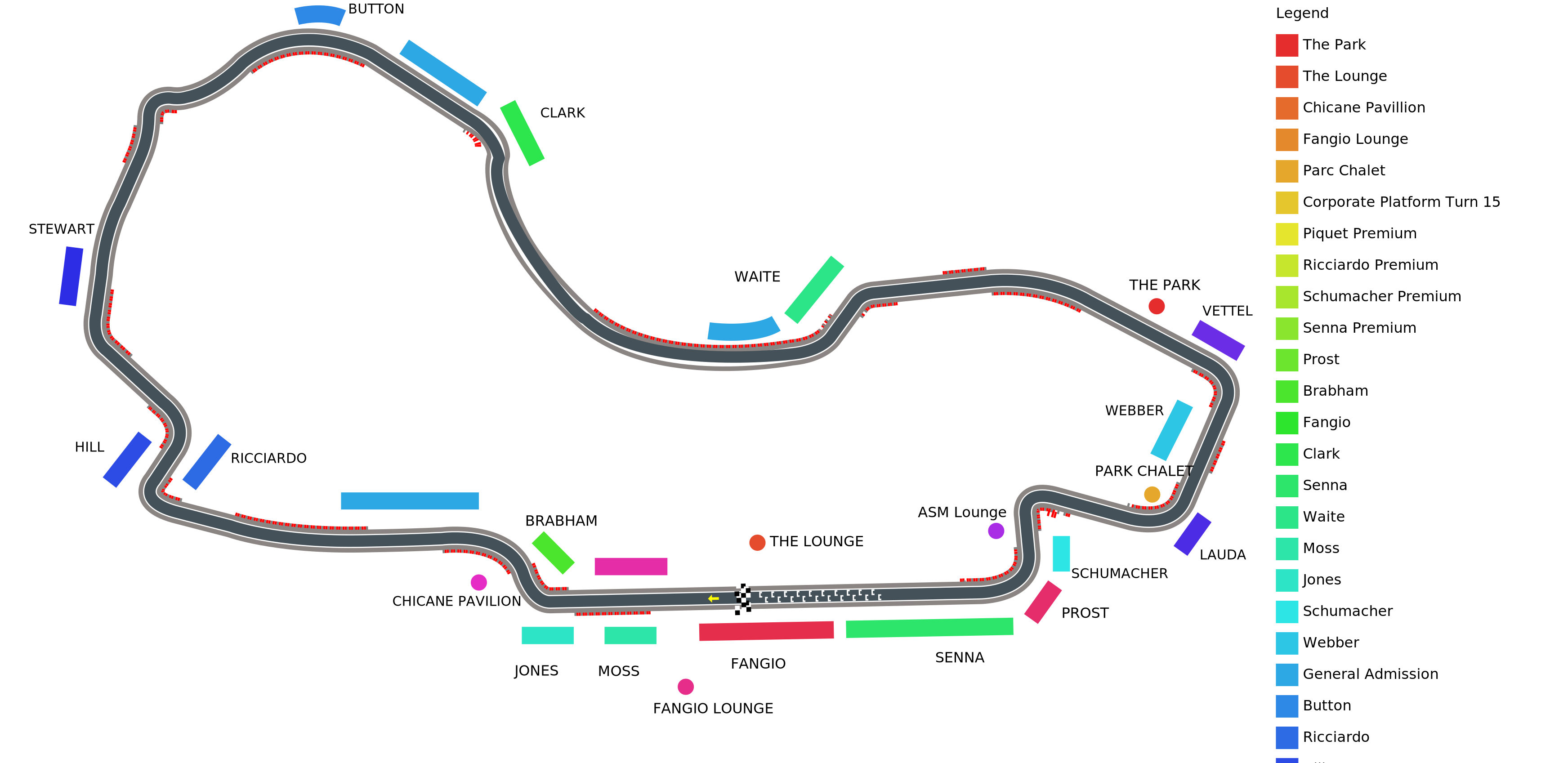 Venue map with category legend