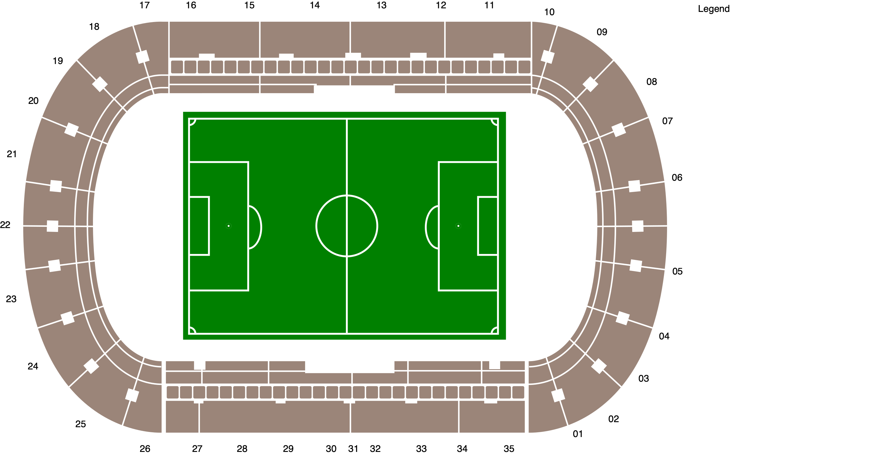Venue map with category legend