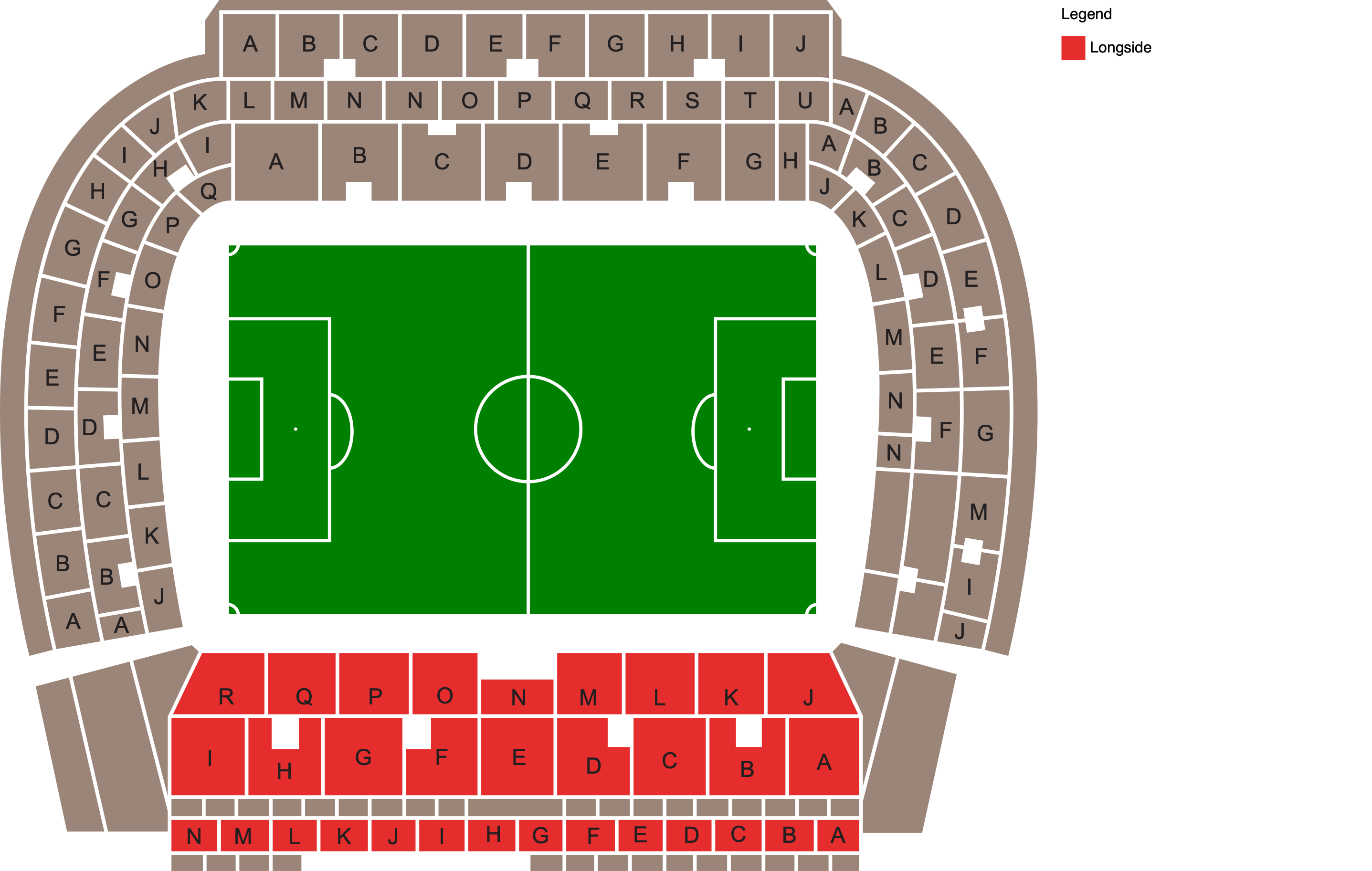 Venue map with category legend