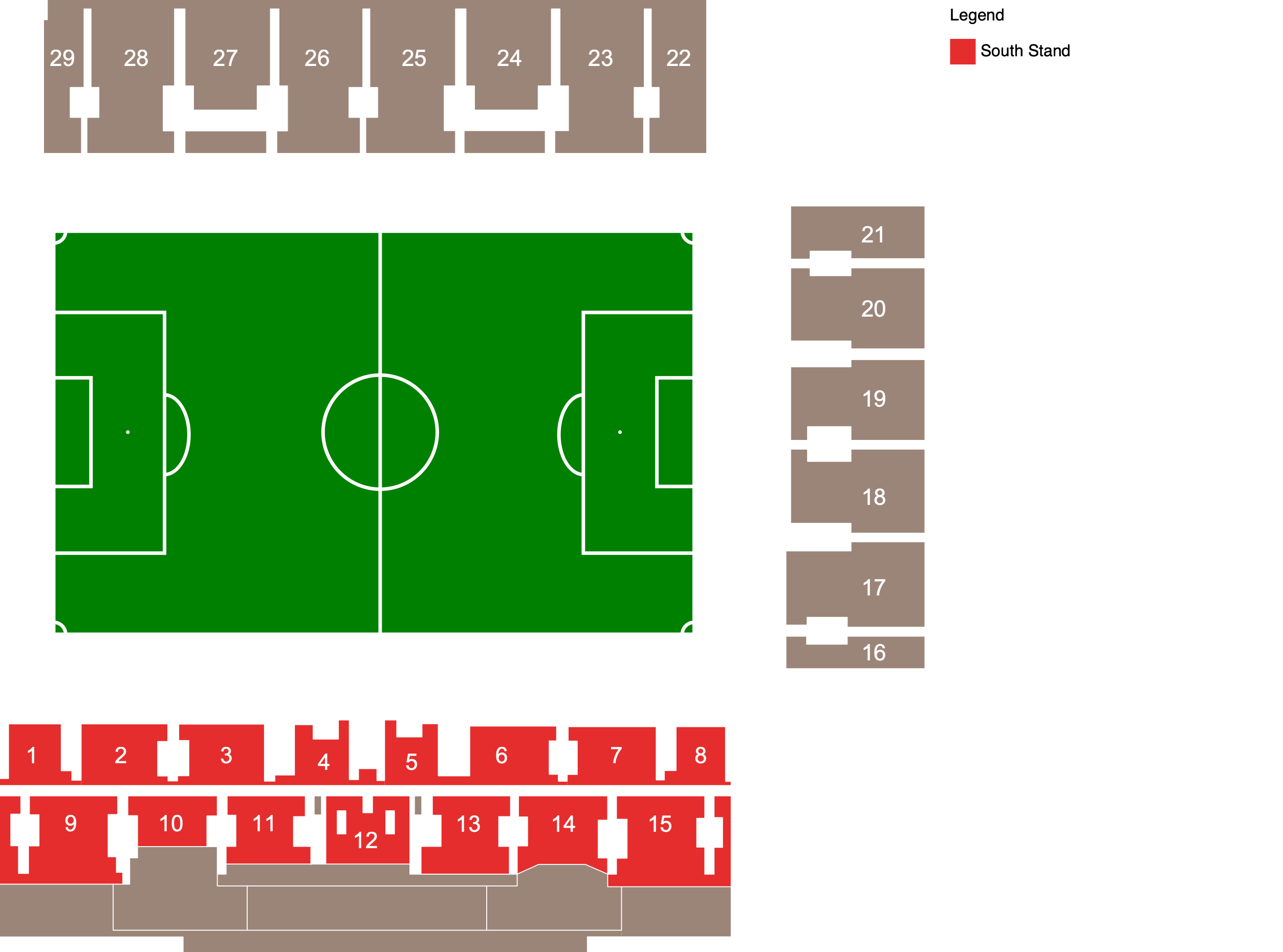 Venue map with category legend