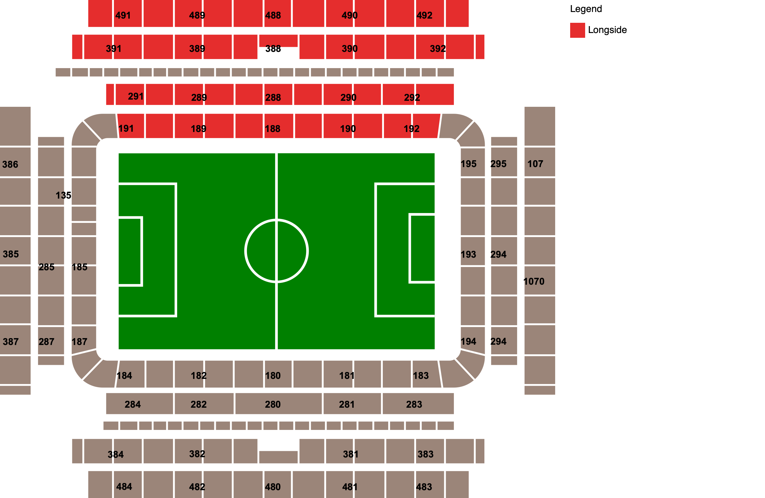 Venue map with category legend
