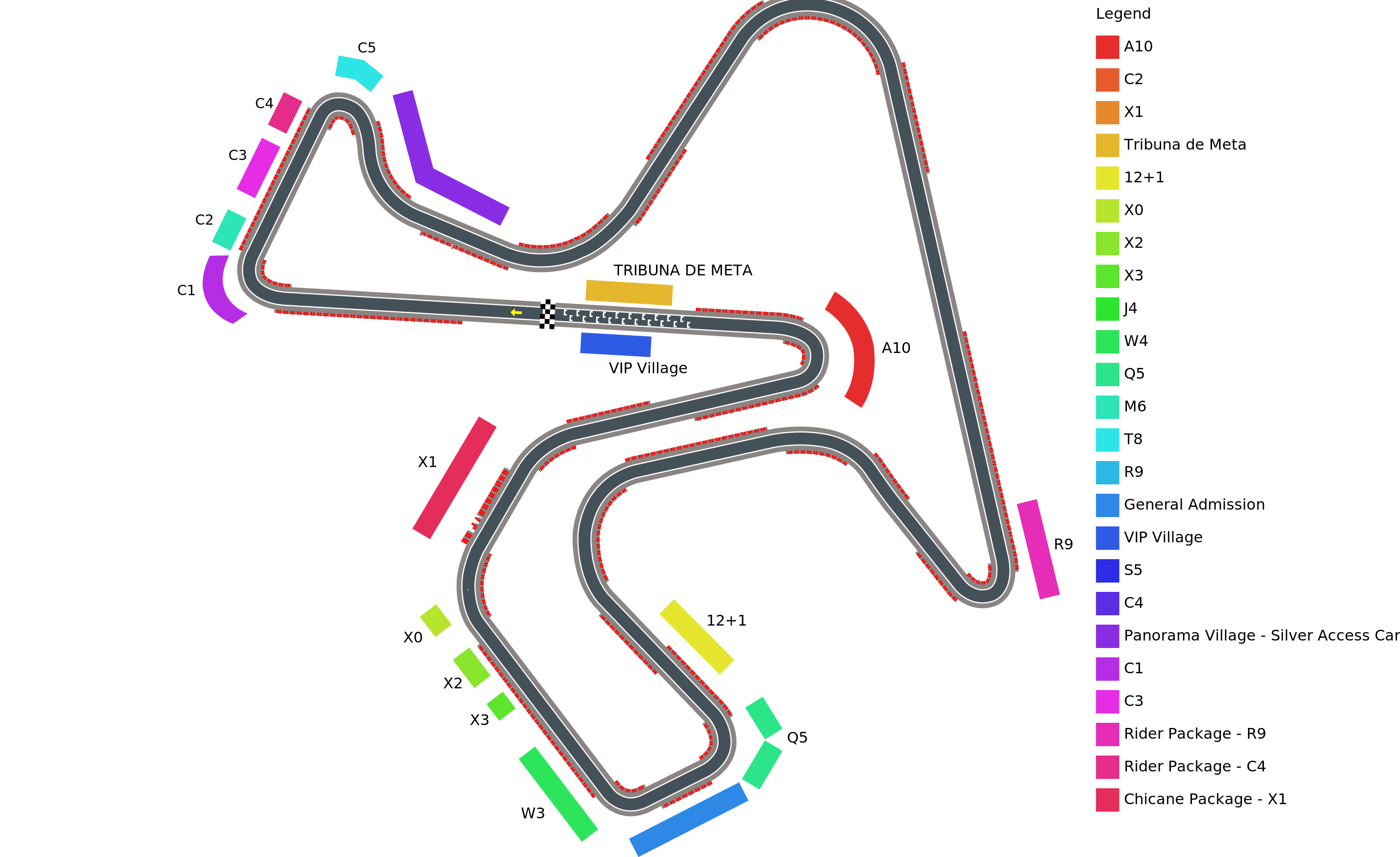Venue map with category legend