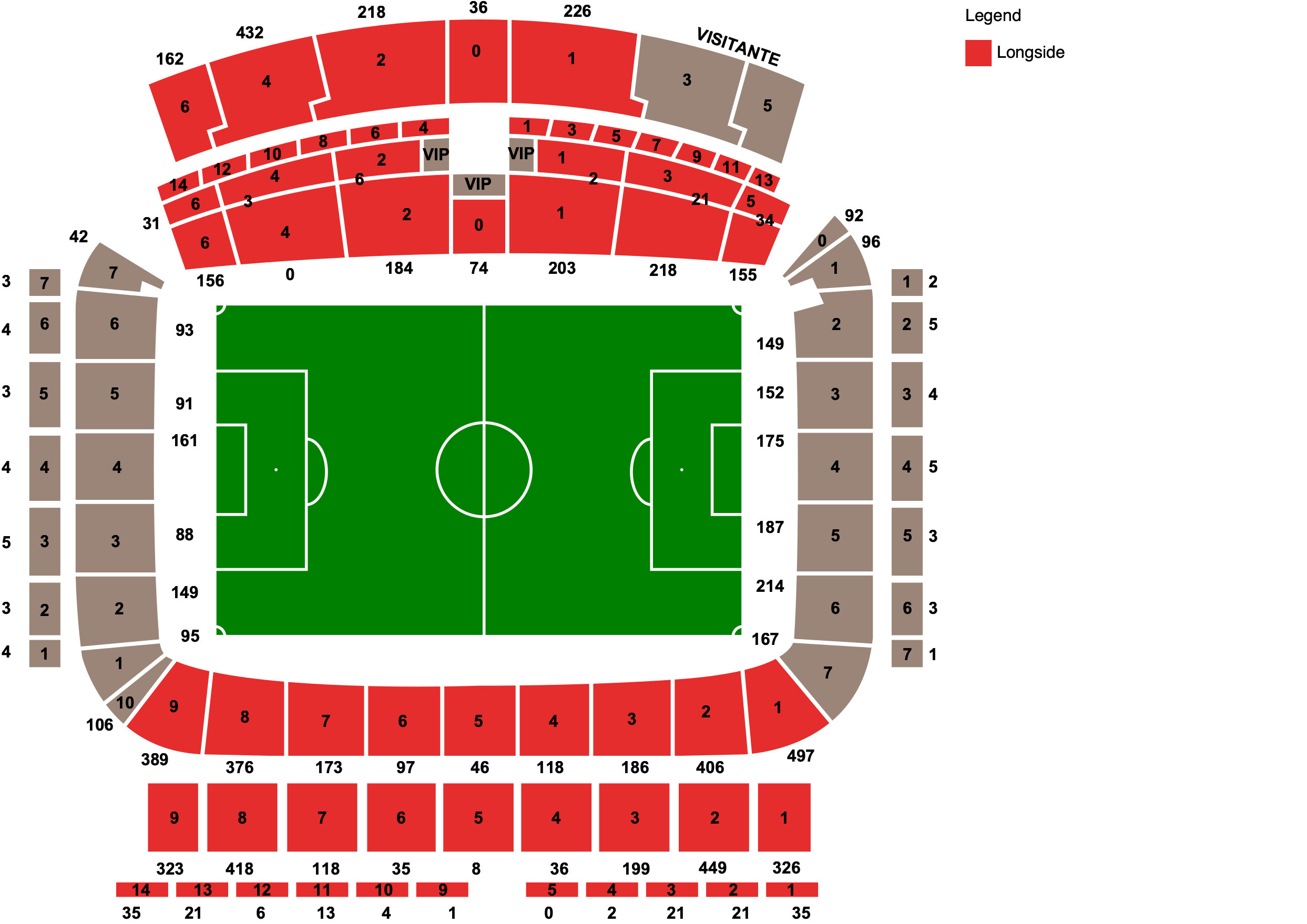 Venue map with category legend