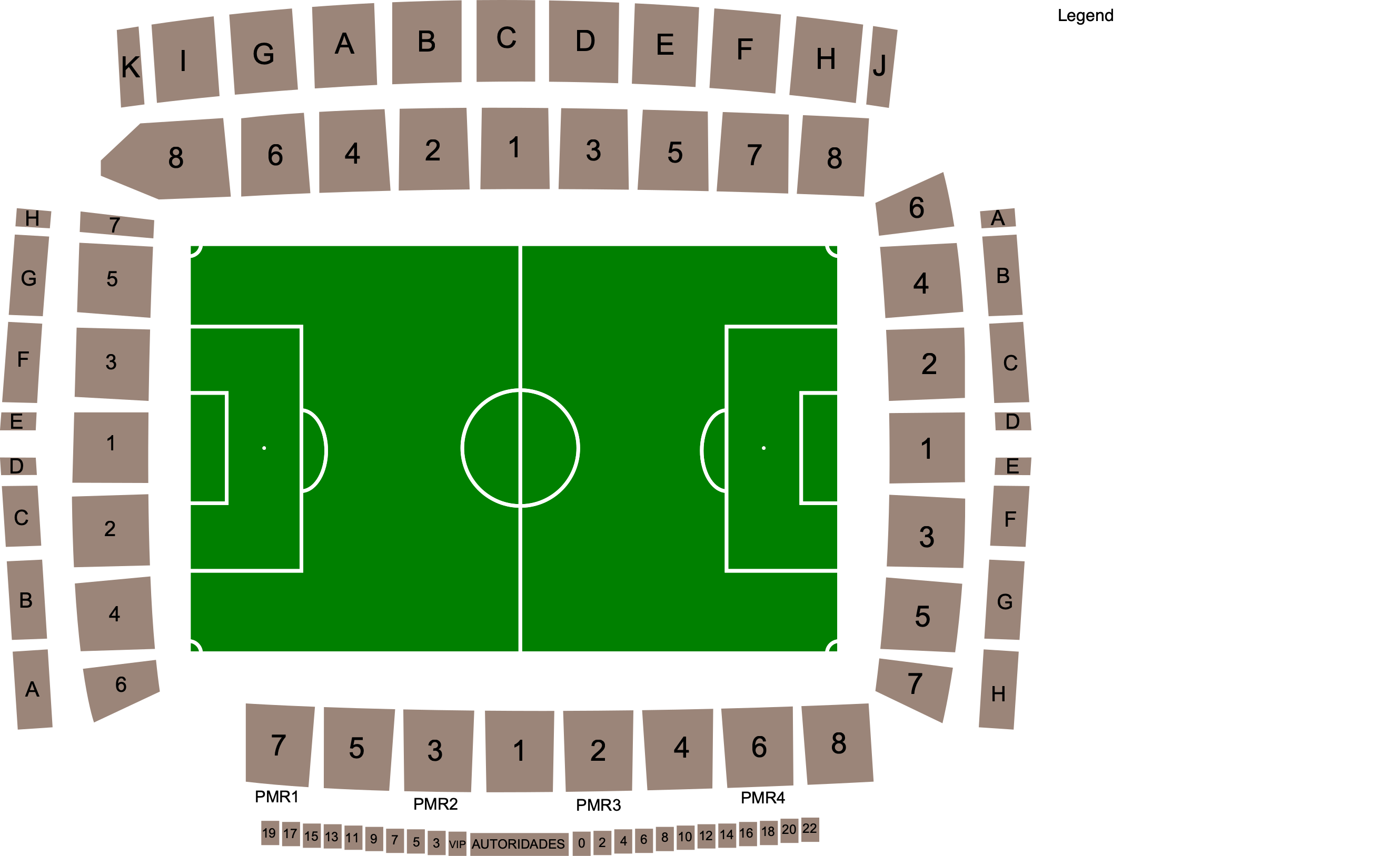 Venue map with category legend
