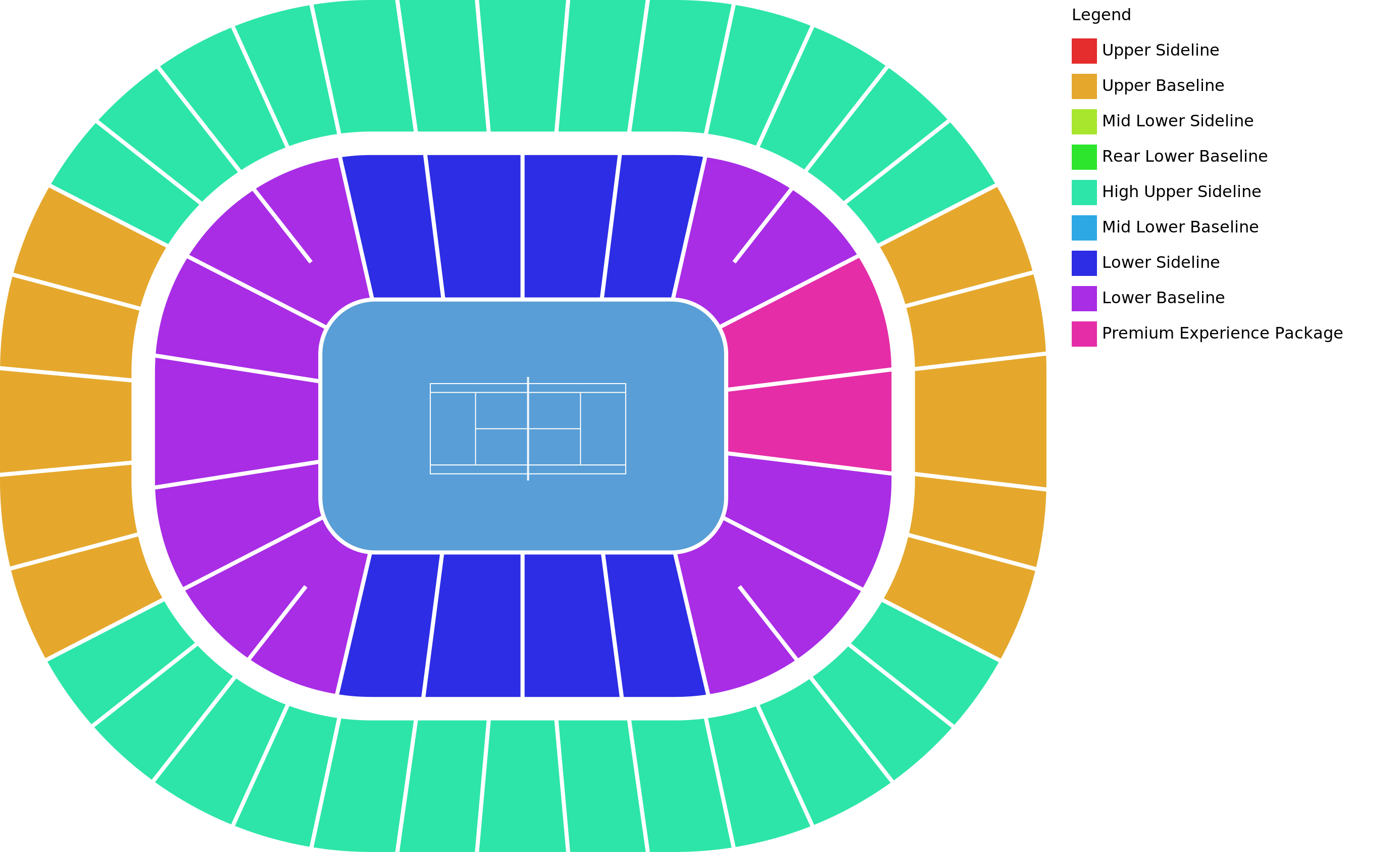 Venue map with category legend